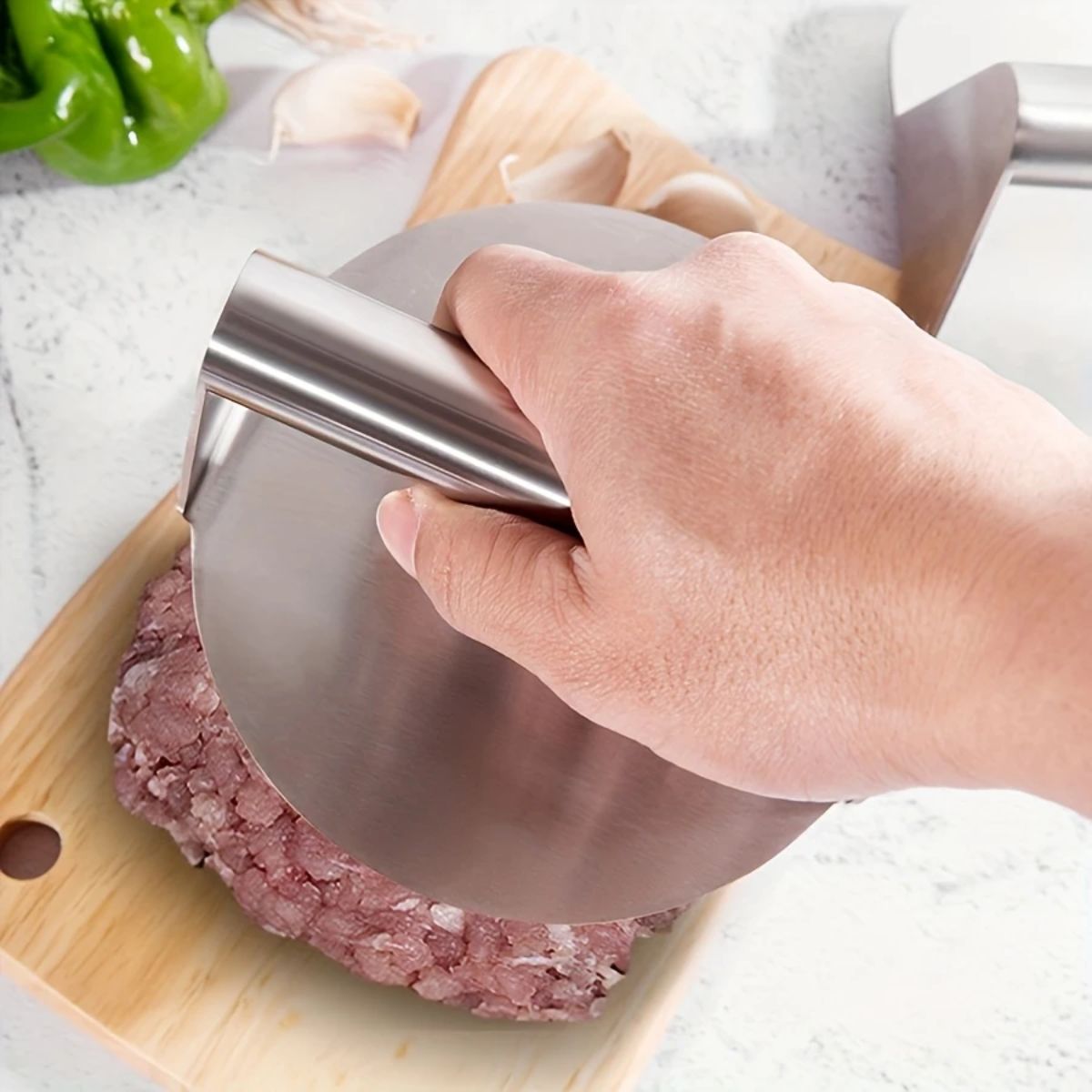 Πρέσσα Burger Χειρός Stainless Steel Burger Press